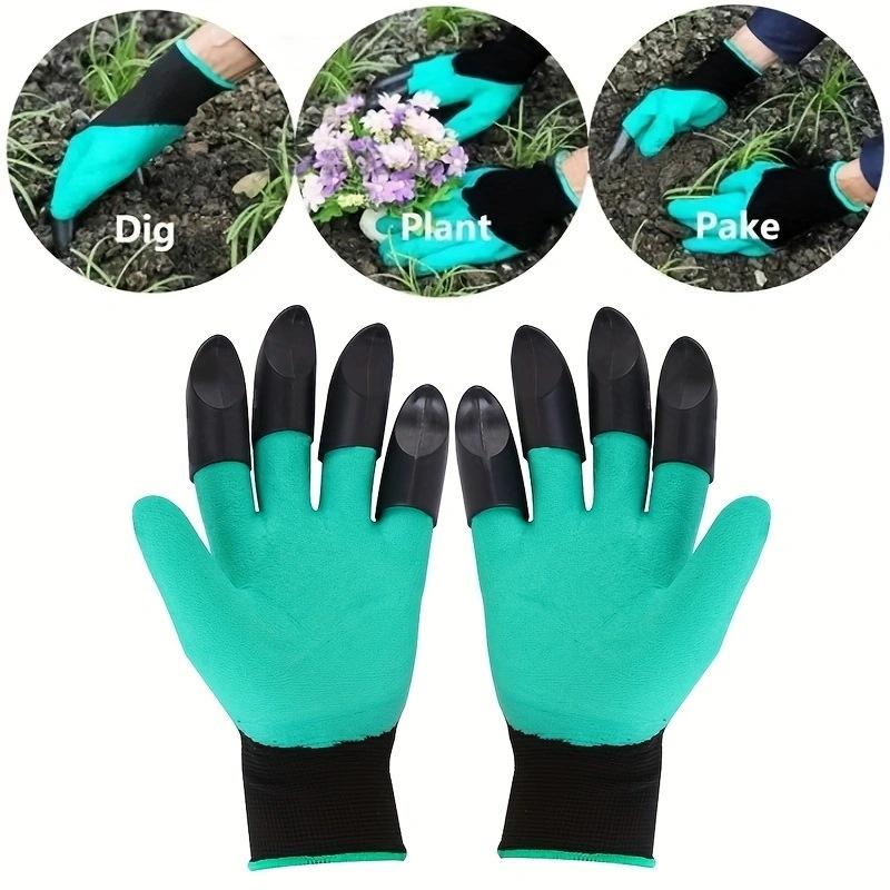 3pc Garden Claw Gloves, Planting Digging Waterproof Wear-resistant Gardening Work Gloves
