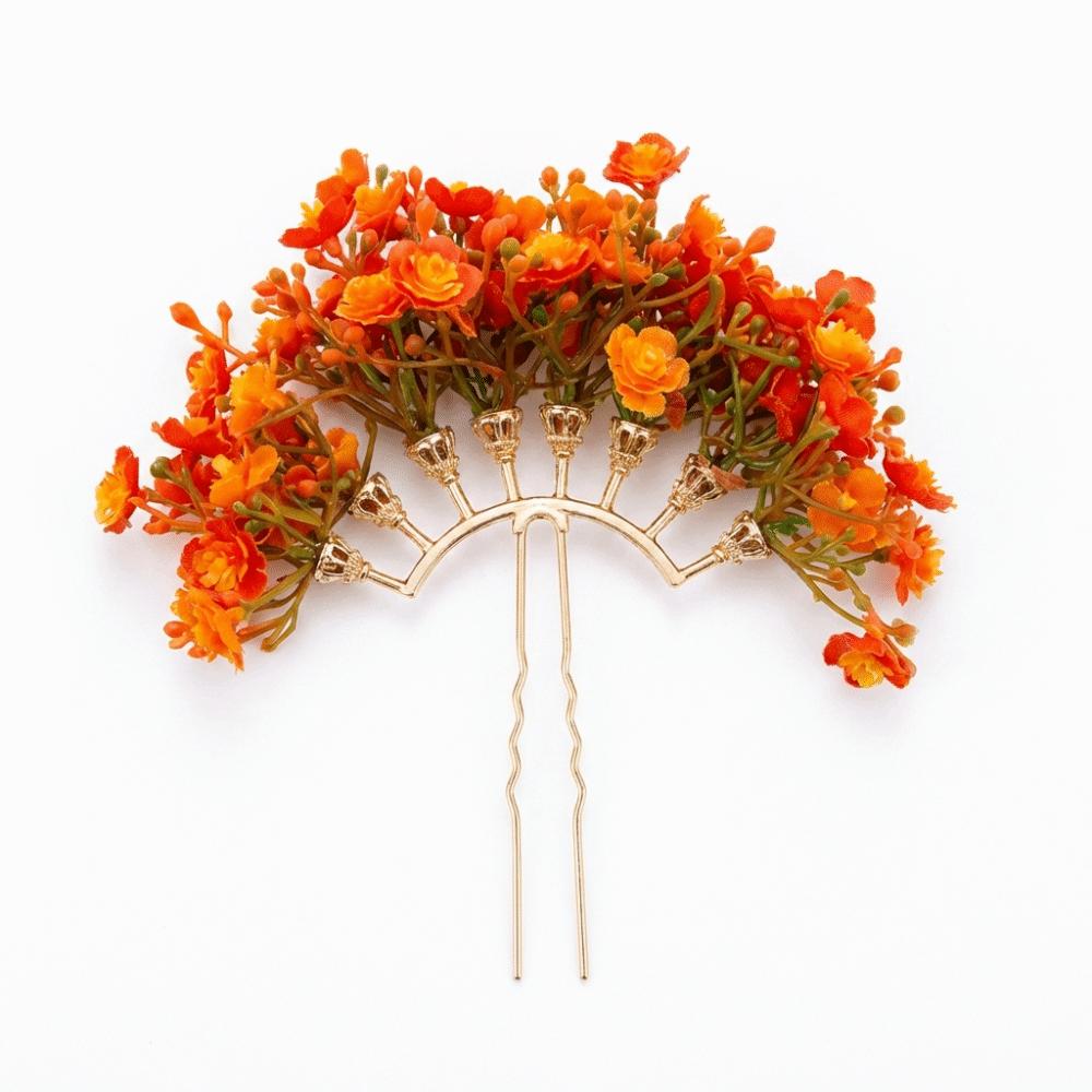 

Bohemian Starry Sky Flower Hiar Stick Fairy Bride Side Clip Vintage Thai Hairpin Girls