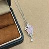 New Vintage 100% Pure 925 Sterling Silver Pendant Pave Aaa Zircconia Tassel Water Drop Gourd Necklaces For Women Wedding Jewelry