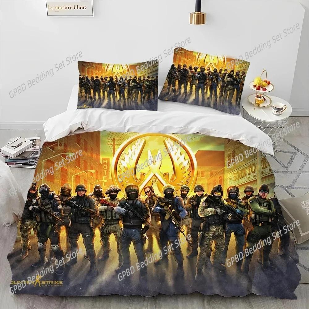 Comforter Cs Go Game Gamer Counter Strike Bedding Set Bedroom Soft Modern S Comefortable And