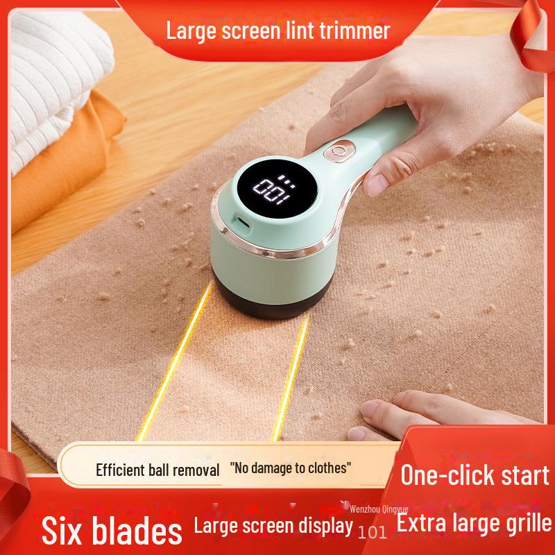 Wiederaufladbarer Stoffrasierer und Fusselrasierer mit Digitalanzeige