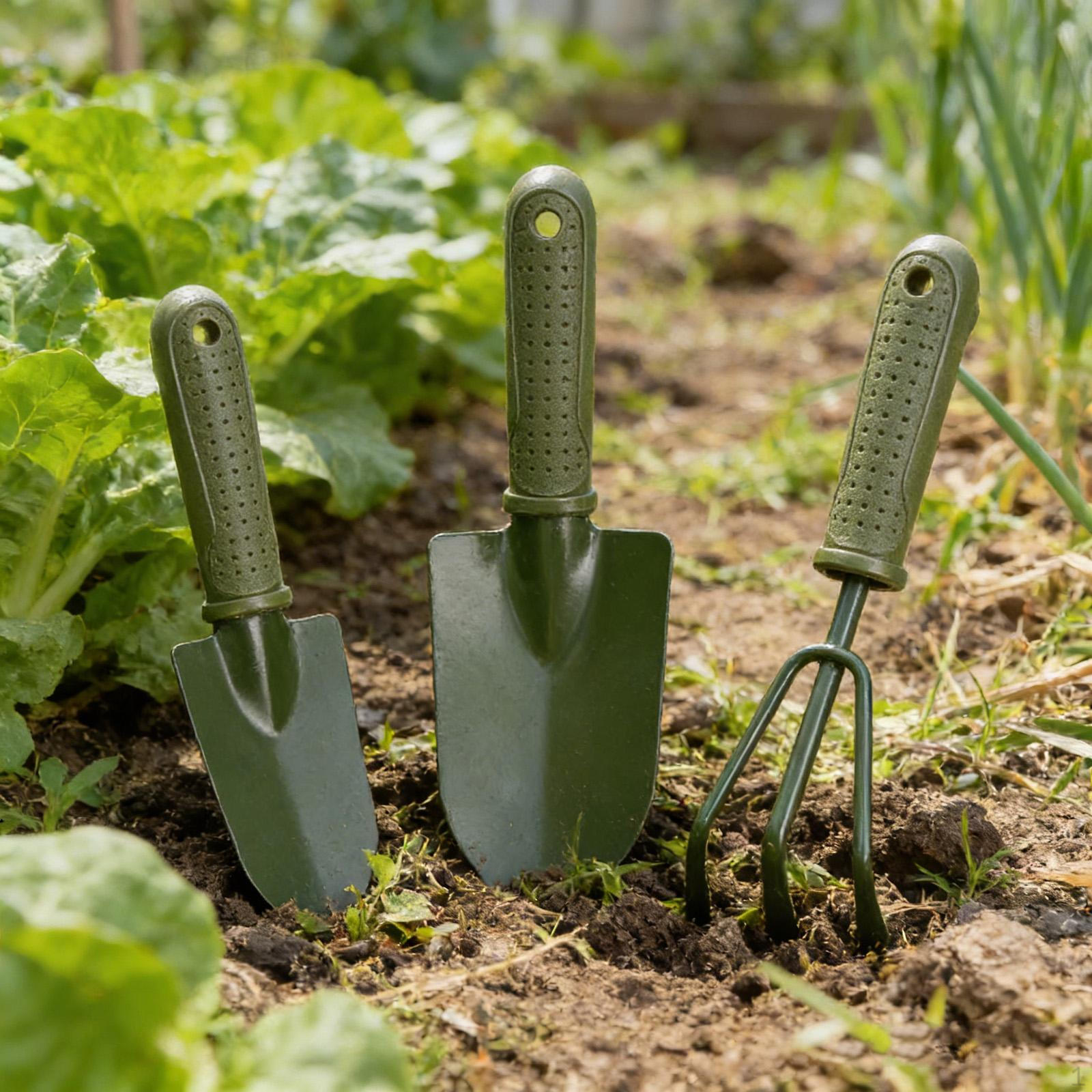 Gardening Tool Set Supplies Ergonomic Handle Planting Non Slip Minimalist Iron Digging 3