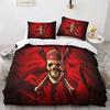 Pirates Movie Duvet Cover Set, Comforter Set Bedding Set With Zipper Ties And Pillowcases For Teens And Adults Bedroom Decor