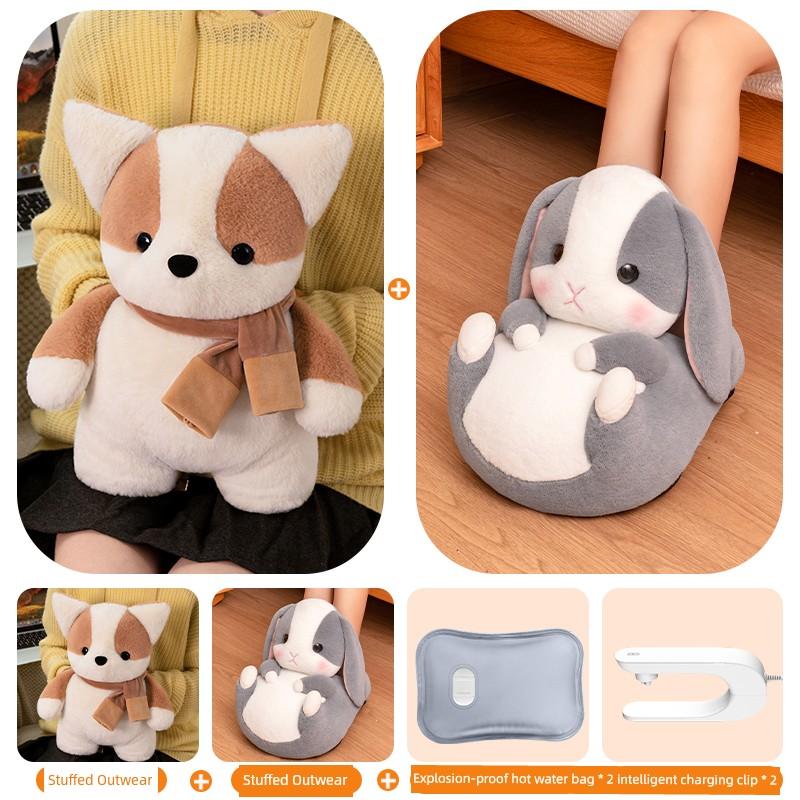 Fruit Capybara Detachable and Washable National Standard Explosion-Proof Electric Hot Water Bottle Plush Toy Pillow Doll Rechargeable Hand Warmer