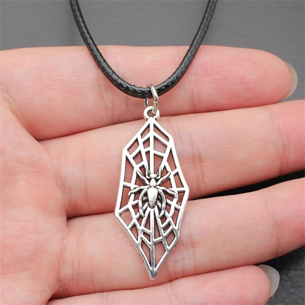 Skull Necklace Leather Chain 45cm Women's Jewelry Thanksgiving Day Creative Ornaments