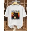 European sizes  Men's  T-shirt with Black Cat Holding a Coffee Cup Print, Crew Neck, Short Sleeves