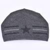Wool knitted hat big beanie new with drill horizontal bar five-pointed star men and women soft comfortable warm wool hat