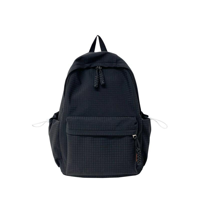 Solid Color Women's Backpack Large Capacity Student School Bag