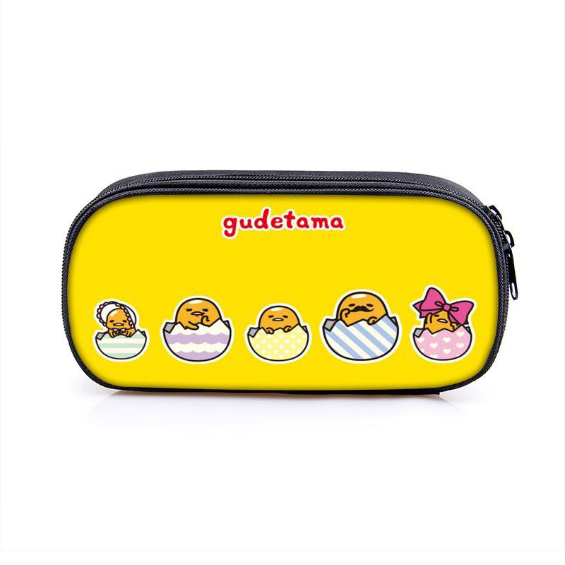 Gudetama Lazy Egg Cartoon Pen Bag With Large Capacity For Kids Students School Supplies