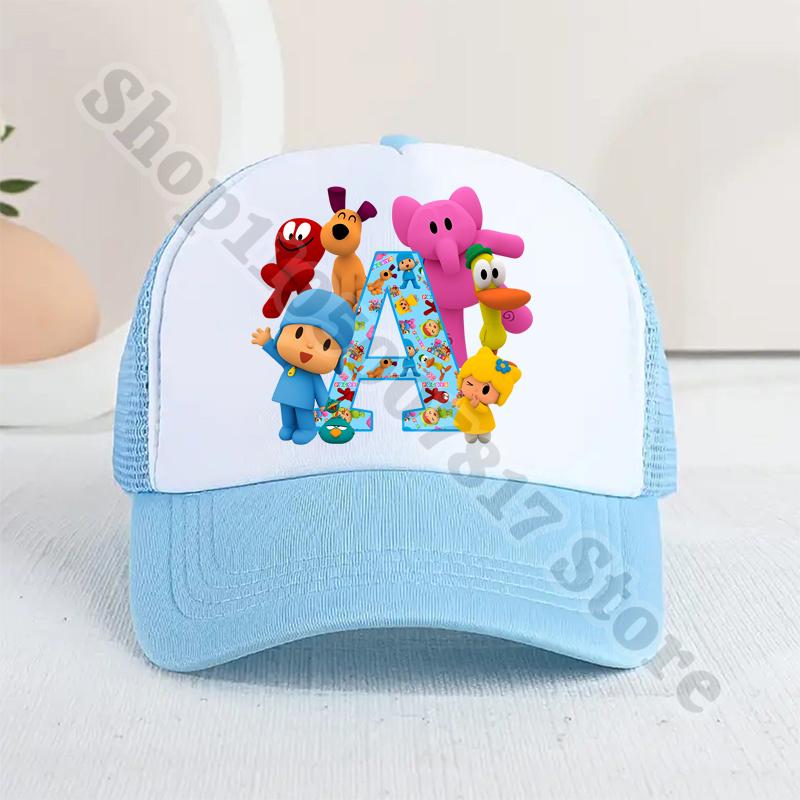 Kids Cartoon Cute Caps Summer Casual Sunbonnet Pocoyoed Anime Printed Baseball Cap for Boy Girl Children Hat Birthday Gifts
