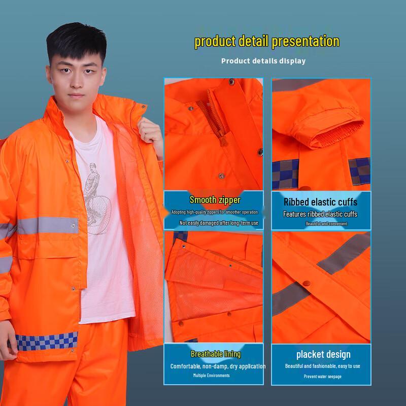 High-Visibility Reflective Rain Suit