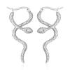 Cross-Border Retro Stainless Steel Snake Earrings for Women - Trendy European and American Style Long Earrings