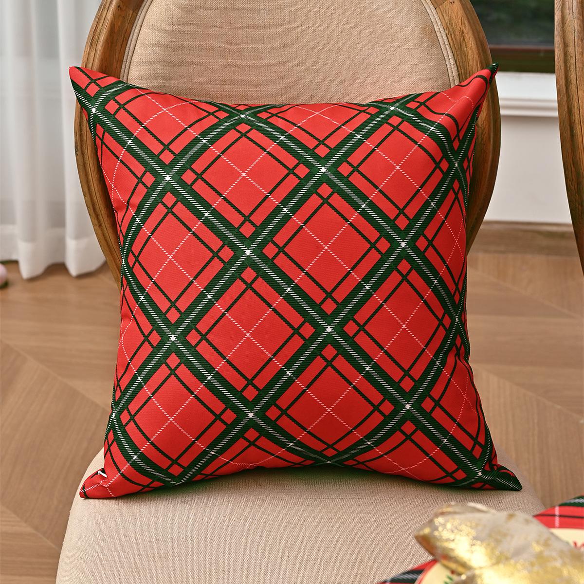 

Home Decor Merry Christmas Cushion Cover Xmas Ornament Pillow Case Gifts 45*45cm New Year Accessories 450mm*450mm