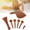 Jujube Wood Violin Tailpiece Set Wooden Color Violin Chin Rest  Violin Replacement