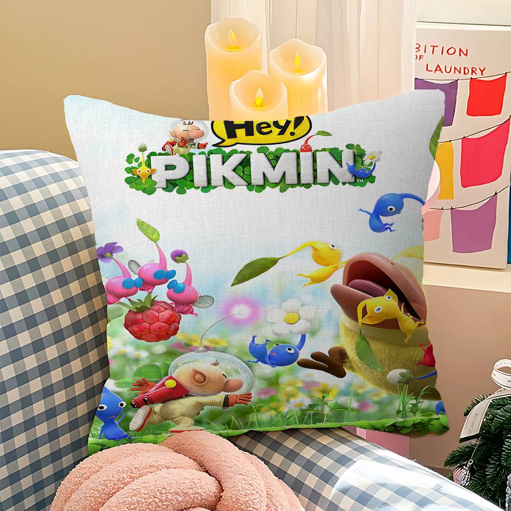 Classic Animation Pikmin Pillow Cushion Cover Pillowcase Living Room Sofa Home Decor