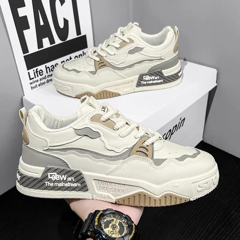 Fashion Fashion Men's Shoes Lace-up Sneakers Men Platform Mesh Casual Shoes Outdoor Comfortable Soft Soled Running Shoes Tênis Masculino