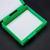 OLYCRAFT Specimen Case Microscope Slide Storage Box White Green Wooden Numbered Microscope Slide Box for Natural Science Biology Education 2-Piece