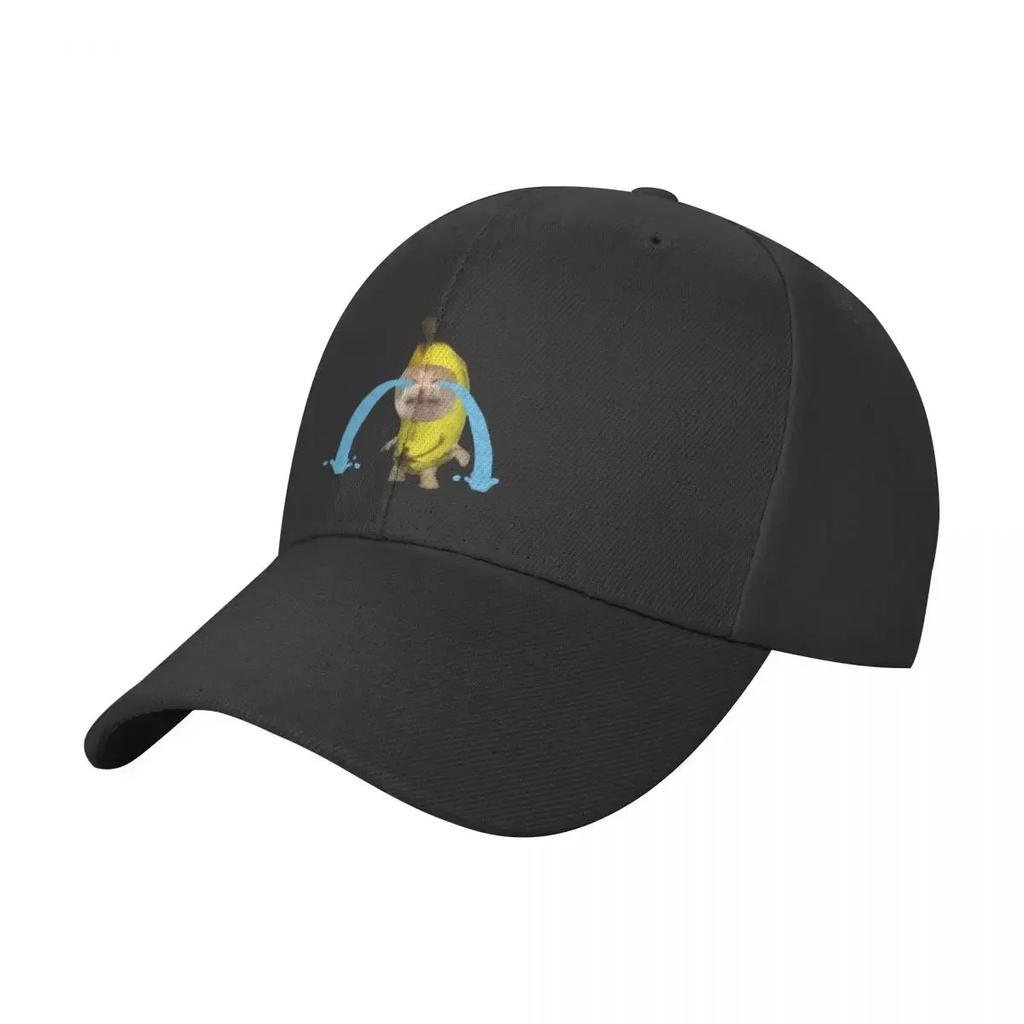 Banana Cat Crying Meme Baseball Cap Sunscreen Golf Unisexs Tennis Womens