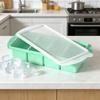 Vassoio Congelatore Brodo in Silicone con Coperchio Stampo Cubetti Ghiaccio per Zuppa Cibo & Preparazione Pasti Rilascio Facile Impilabile Senza BPA Contenitore da Cucina