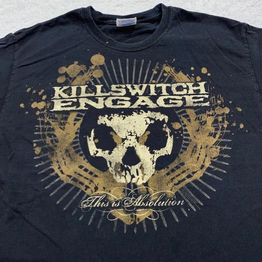 

vtg KILLSWITCH ENGAGE THIS IS ABSOLUTION T-Shirt MEDIUM metal rock tour concert L