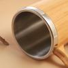 Bamboo Coffee Tea Cup Insulated Coffee Mug for Office Keeps Drinks Hot or Cold