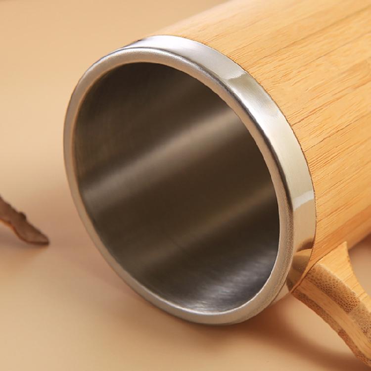 Bamboo Coffee Tea Cup Insulated Coffee Mug for Office Keeps Drinks Hot or Cold