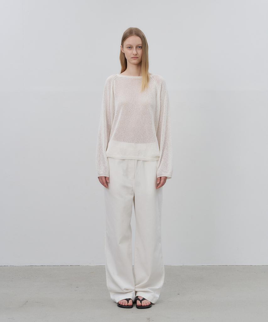 Loteu Linen Fluid Raglan Knit_2 Color