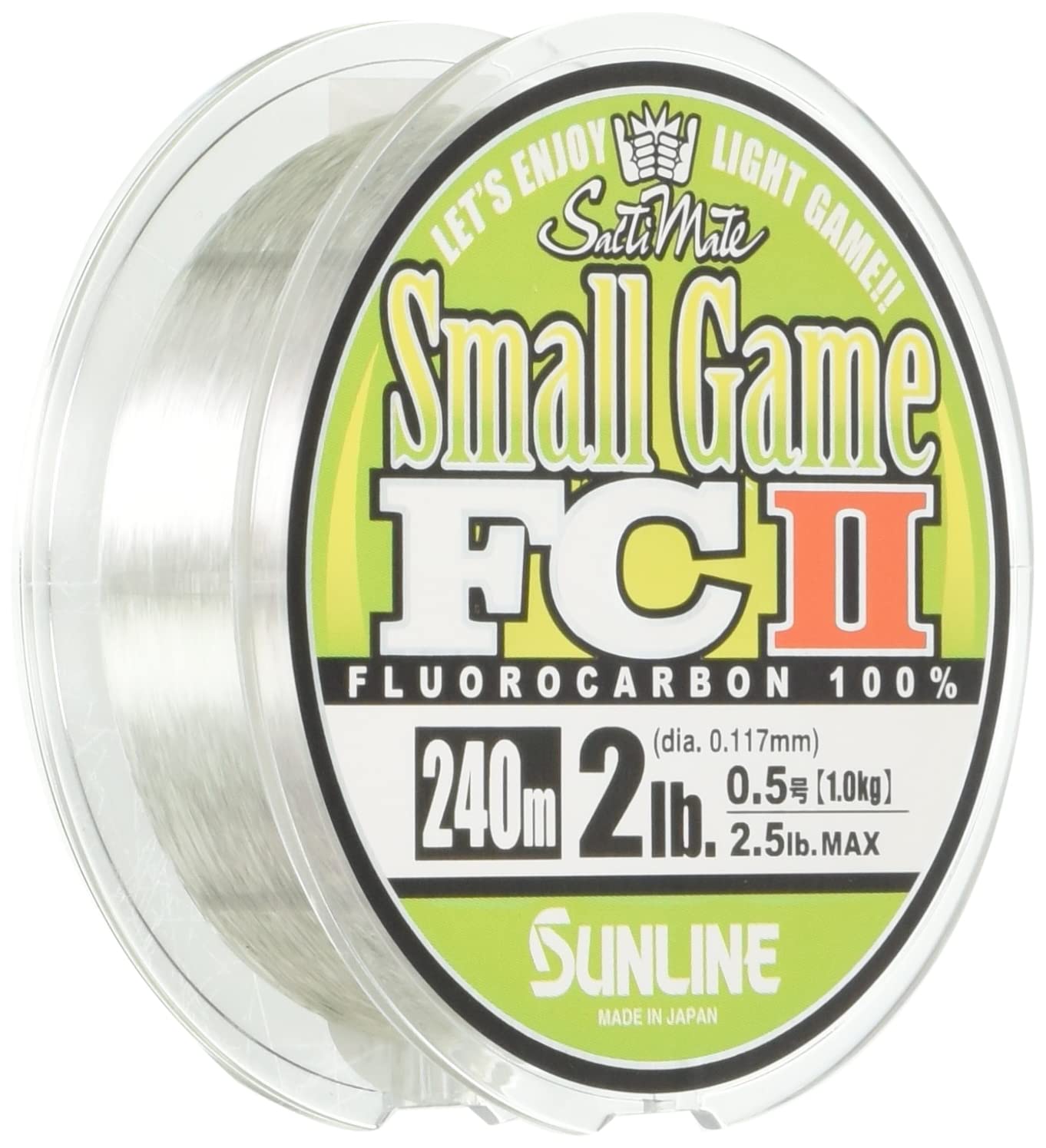 SUNLINE Fluorocarbon Line Saltimate Small Game FCII 240m Natural Clear 2lb (0.5)