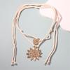 Stylish Sun and Heart Long Necklace Adjustable Neckchain Fashionable Jewelry Stylish Women's Accessories for Casual Wear