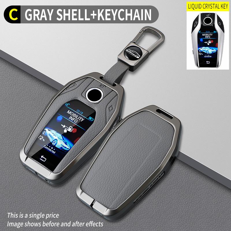 Zinc Alloy Car Key Case For Bmw G05 X5 G30 G12 G11 G32 G31 5 7 Series I8 I12 I15 G01 X3 G02 G07 Led Display Smart Accessories