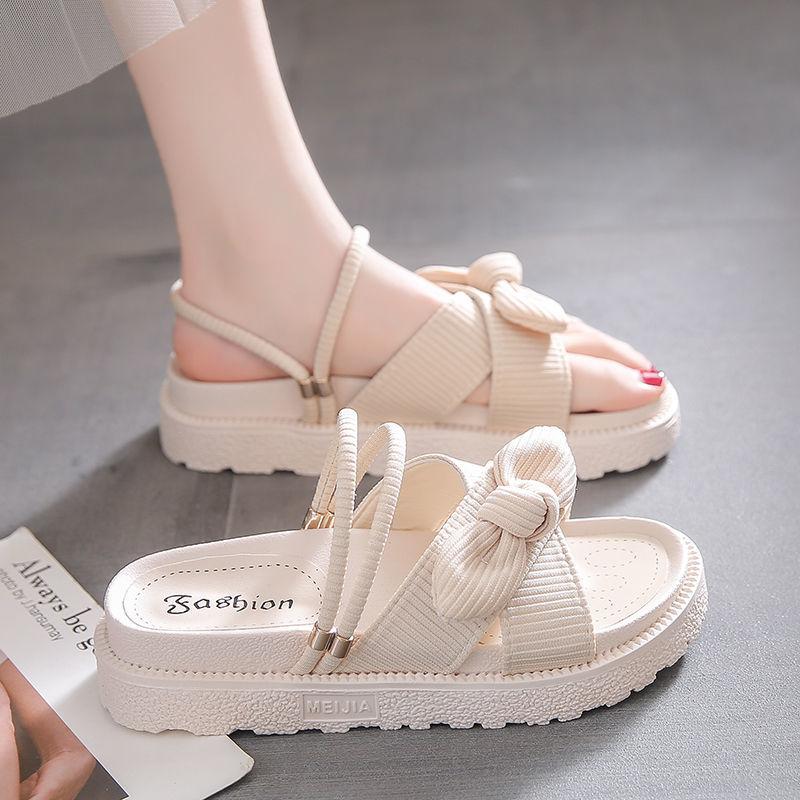 Fashion Sandals Woman Platform Roman Butterfly Shoes Green 2024 Flat-heeled Comfortable Strappy Orthopedic Summer New Sandals for Women