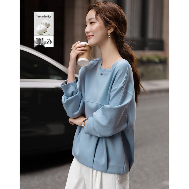 

Demana Women s Soft Air Layer Round Neck Sweatshirt L