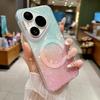ins simple shell pattern p11pro magnetic blue powder smudge suitable for Huawei p11pro mobile phone case mate11pro