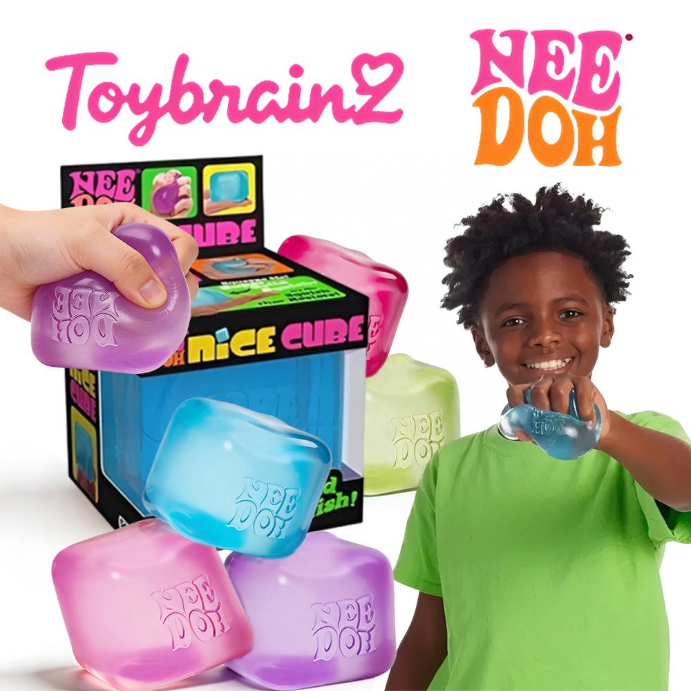 Schylling Needoh Nice Cube Hračka na odbourání stresu Senzorická hračka pro ADHD Soustředění a Úzkost Unisex Fidget nástroj Měkké Mačkací Kancelářské