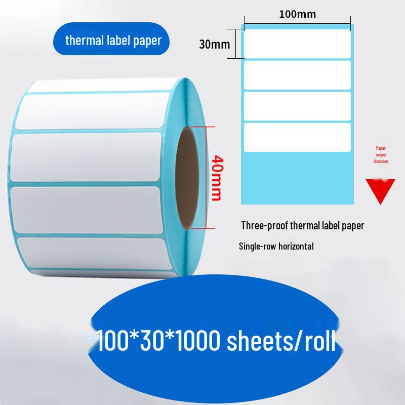 Durable Self-Adhesive Thermal Label Paper for Electronic Scales - Barcode Stickers (Sizes: 80x60, 50x40, 30)