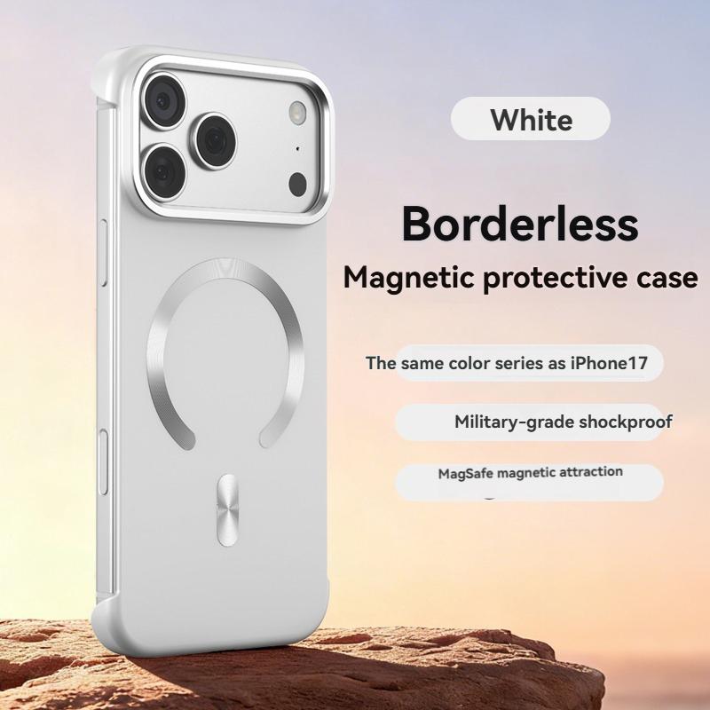 World's First Frameless Magnetic Phone Case - Ultra-Thin Anti-Scratch & Shockproof with Full Edge Protection, Compatible with MagSafe Accessories