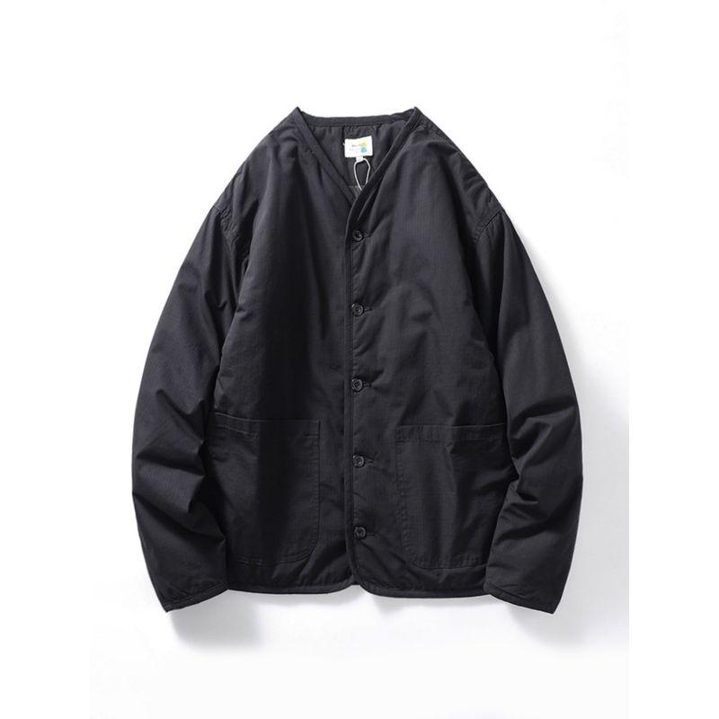 Japanese-Style Retro Collarless Cotton Jacket Men's Winter Diamond Lattice Cotton Coat Jacket Export Men's Outdoor Sports Two Cotton Outwear