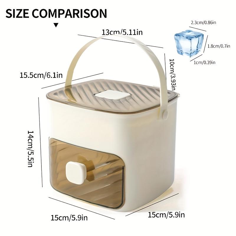 Ice Cube Tray with Lid and Scoop, Double Layer 48-Cube Mold, Easy Release Large Capacity Press Ice Tray, Essential Kitchen Gadge