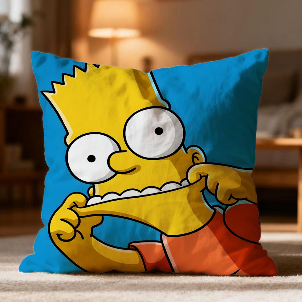 Hot T-Tthe Simpsons Cushion Cover Soft Washable Pillow Case Multi-Scene For Couch Bed Travel Office Use