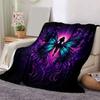 1pc Butterfly Printing Lightweight Flannel Blanket, Comfortable and Warm Blanket, for Camping Sofa Bed and Couch Office, Suitable for Gift Bl