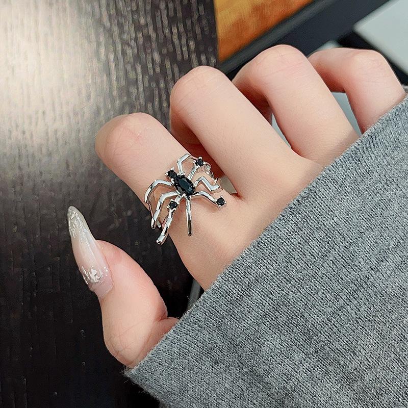 Hollow Butterfly Open Ring Female Niche Design Spider Dark Personality Stacked Wearing Simple Personality Index Finger Ring