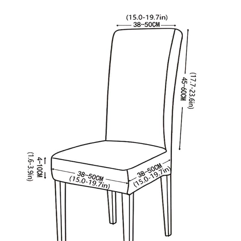 Thicken Plushes Dining Chair Cover Jacquard Stretch Chair Seats Slipcovers Soft Warm Chairs Covers for Kitchen Living Room