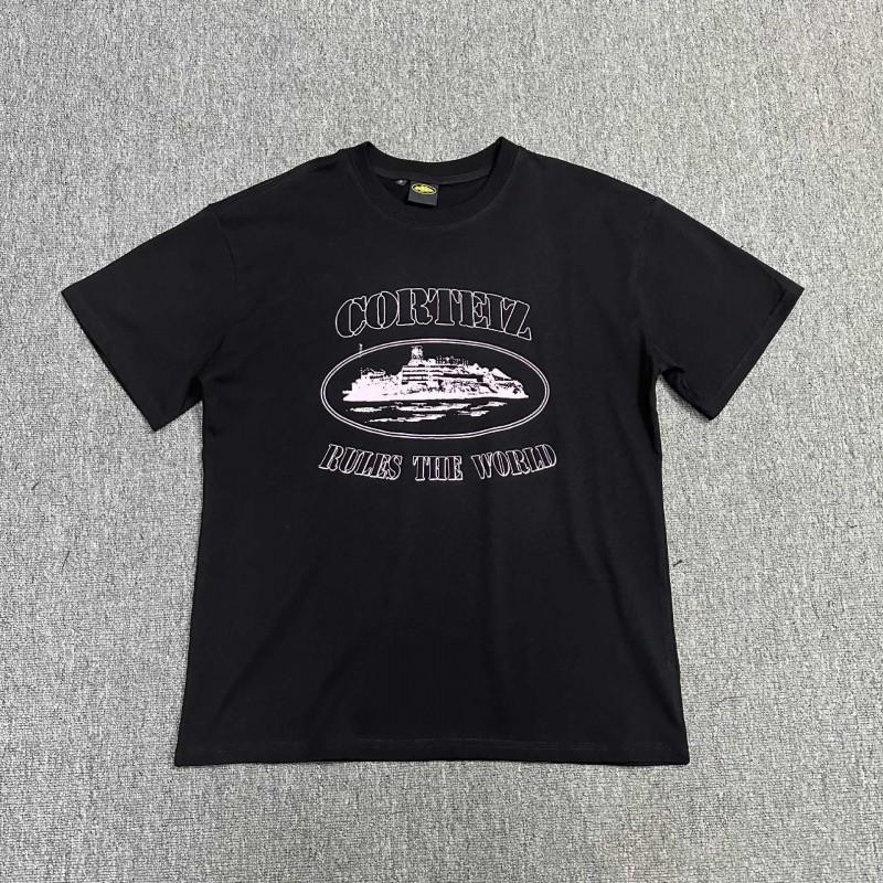 Corteiz Streetwear Graphic Tee Unisex Oversized Cotton T-Shirt Hip Hop Casual Short Sleeve Top