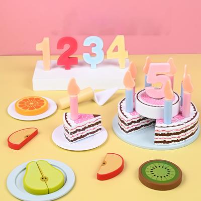 Kinder Spielhaus Schokolade Geburtstagstorte Spielzeug für Mädchen Jungen Schneiden Obst Küche DIY Rollenspiel Pädagogisches Spielzeug