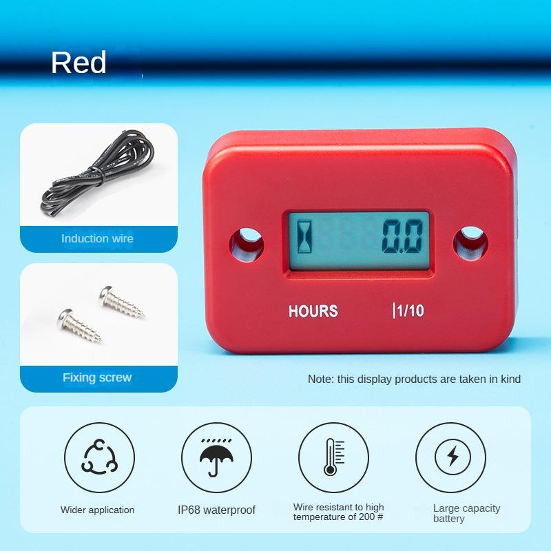

Waterproof Hour Counter Display Digital Hour Meter Inductive Motorcycle Timer Battery Timer Bike Motorcycle Induction Timer