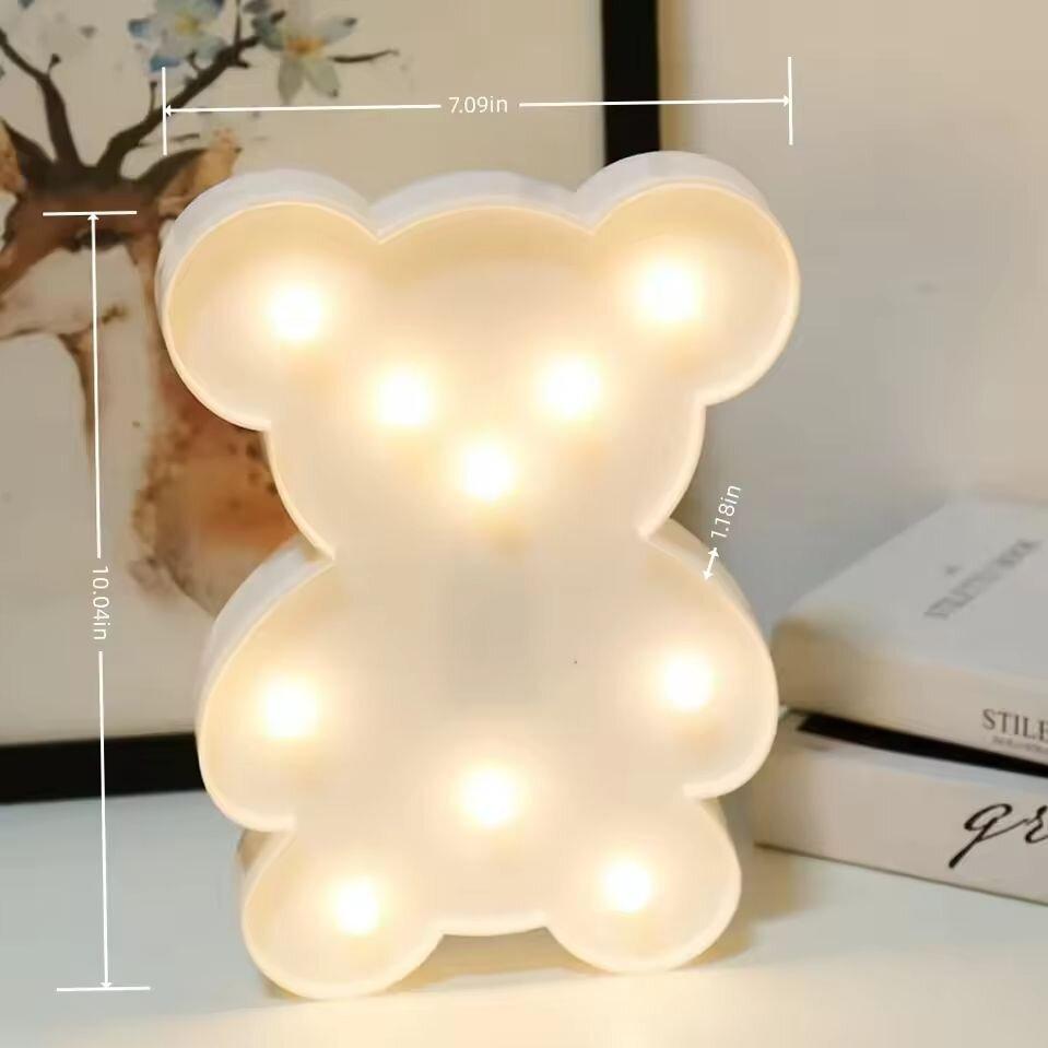 1 STK Kreative LED-förmige Wandleuchte Batteriebetrieben Nachtlicht Innen Dekorationsleuchten Für Schlafzimmer Tisch Strandparty & Fotografie