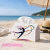1pc, 2D Flat Printing, Tissue Box with Colorful Ribbon Dance Pattern Printed Tissue Box, Durable Decoration, Living Room, Bedroom, And Car, Ideal Choi