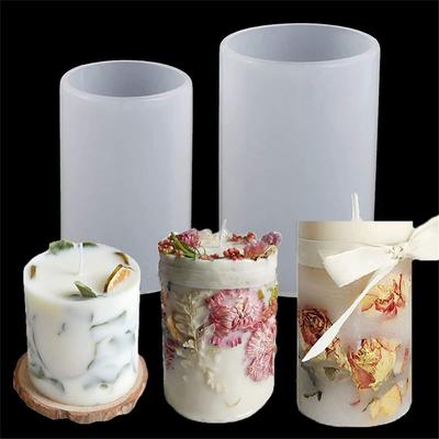 3D-Silikonform für Kerzen in Zylinderform, zum Selbermachen, Kerze, Seife, Basteln, Geschenkherstellung, Gips, Harz, Wachs, selbstgemachte Dekoration