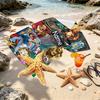 Custom Name Personalized Pocket Monster Print Beach Towel, for Trip Camping Beach Party Home Decor, Birthday Gift for Family & Friends