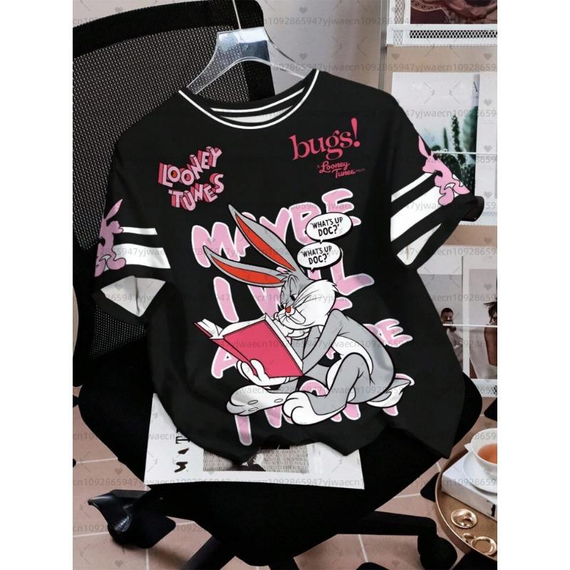 2026 Cartoon Rabbit Print men Women s Short Sleeve XXS